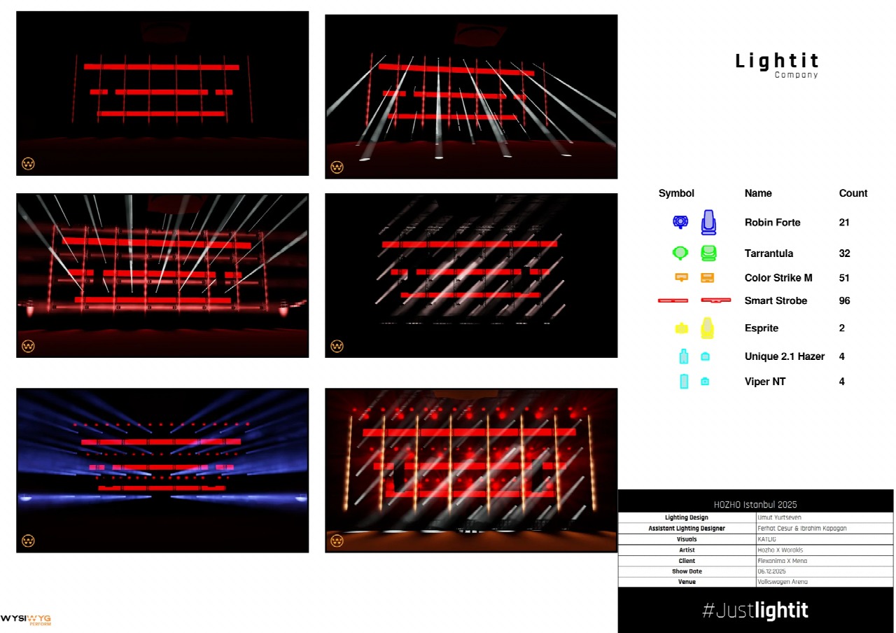 HOZHO Istanbul 2025 &mdash; WYSIWYG render package and fixture schedule